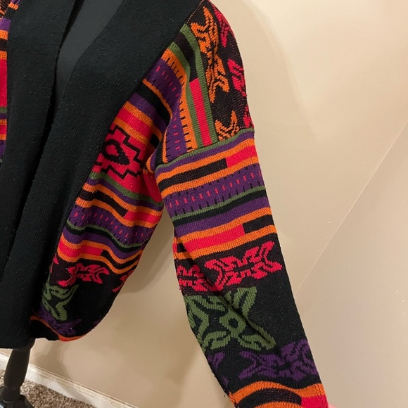 Rare 90’s Hot Cashews Aztec Design Cardigan, sz M - Picture 4 of 4